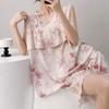 Anti-bumping Pajamas Women's Summer Vest Shorts Set Cotton and Silk Loungewear Can Be Worn Outside Loose Large Size Sweet and Cute