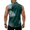 Men's Workwear Lapel Button-Down Vest Shirt - Lightweight Sleeveless Top