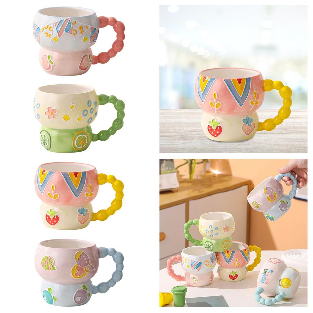 Porcelánový hrnek na kávu, hrnek na cereálie pro domácí kuchyni, pohár na vodu, hrnek na ovesnou kaši, snídaňový hrnek na čaj, ovoce, latte, kávu, mléko