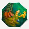 1 Auto Open Lion King, Jungle Themed Colorful 8-rib Portable Umbrella for Men and Women, A Compact Commuting Companion Suitable for Daily Dr