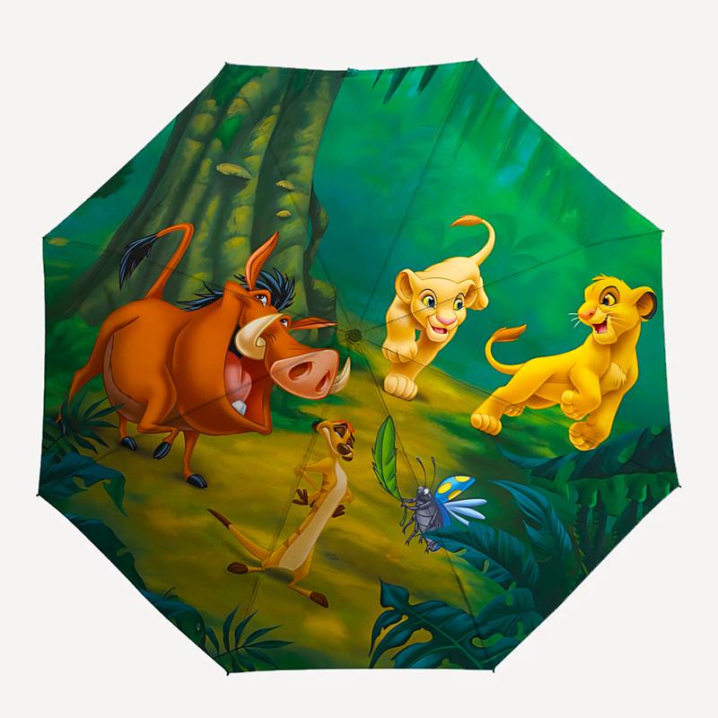 1 Auto Open Lion King, Jungle Themed Colorful 8-rib Portable Umbrella for Men and Women, A Compact Commuting Companion Suitable for Daily Dr