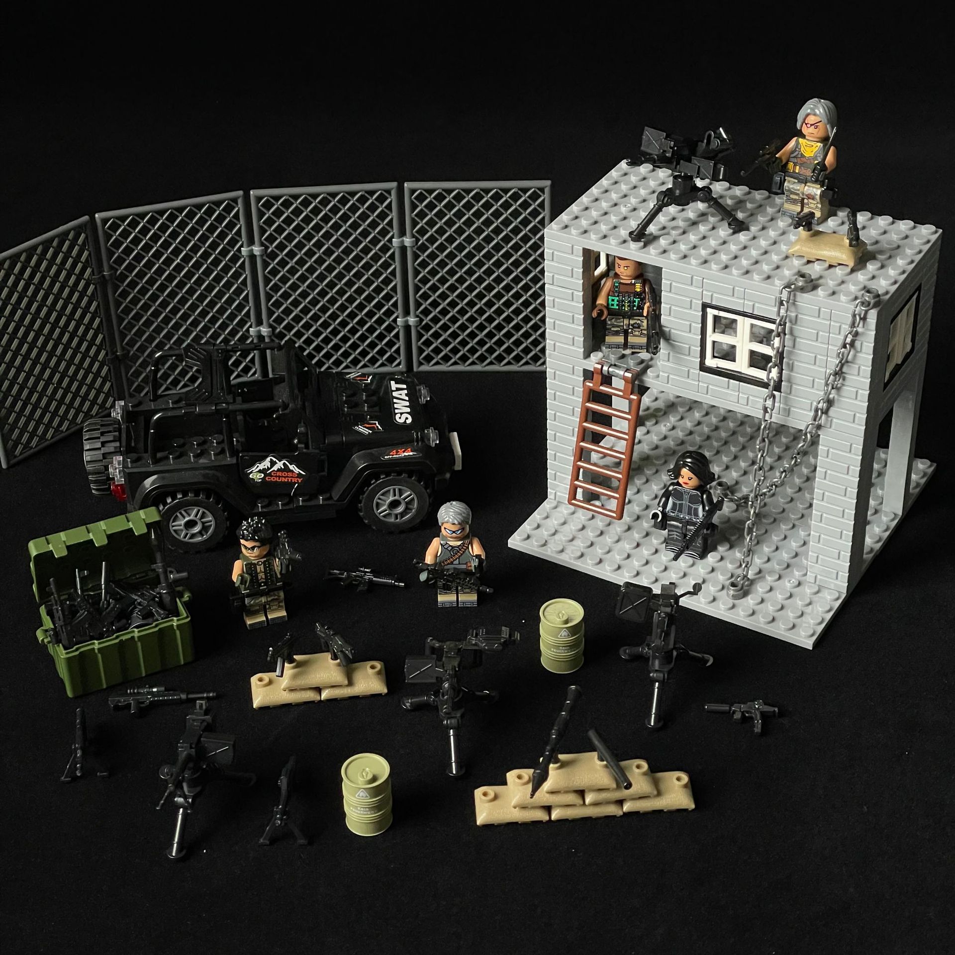 

Военный строительный блок Спецназ Полиция Злодей Мятежник Наемник Аванпост Контейнер Кукла Мальчик Коллаж Игрушка