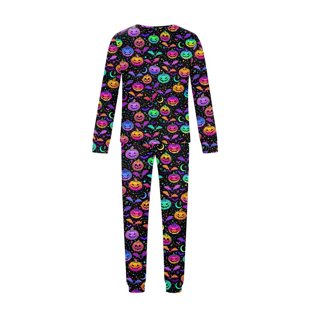 Family Matching Print Sets Pajamas Loungewear Outfits Family Matching Long Sleeve Tops+Pants Set