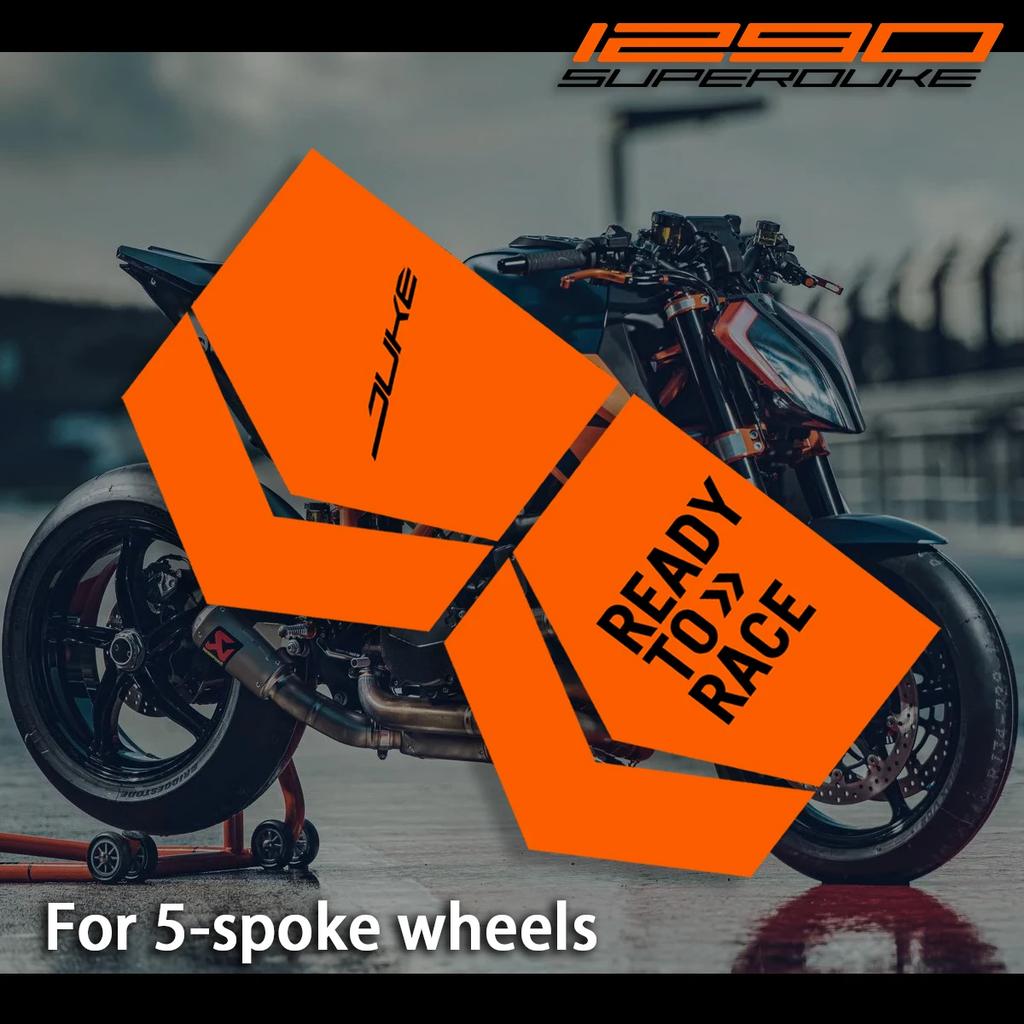 AnoleSti Motorcycle Wheel Sticker Hub Decals Rim Stripe Tape For KTM Super Duke 1290 Duke 890 790 690 390 Racing Ready To Race