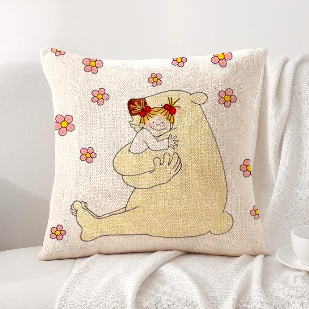 C-Coco And Wondrous Gang Cushion Cover Summer Coolness Linen Fabric Double-Sided Printing Pillow Case Sofa Home Decor Gift