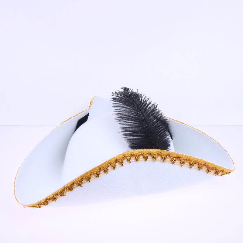 Retro Creative Feathers Pirate Hat Cosplay Pirate Cap Captain Hats Halloween Carnival Party Costume Props Holiday Gifts