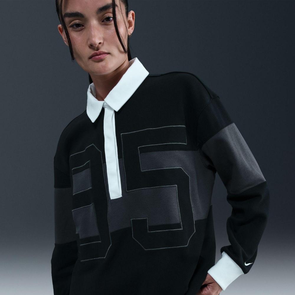 Nike W Street Ls Gfx Поло Hv4034 010blk Sail XS