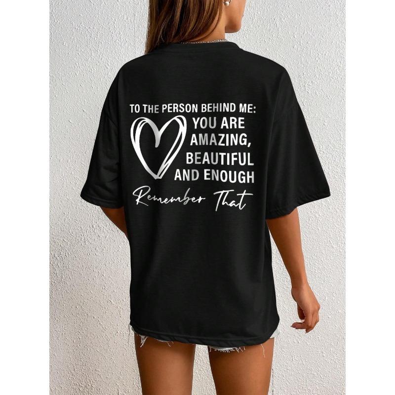 To The Person Behind Me: You Are Amaeing Women Tshirts Sport Casual T-Shirts Breathable Cotton Short Sleeve Oversized Tshirt