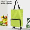 Folding Shopping Cart Trolley Bag with Wheels Large Capacity Foldable Design Waterproof Shopping Bag Portable Hand-Pulling Grocery Bag