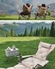 Portable Folding Office Recliner Chair with Leg Rest for Sitting & Sleeping