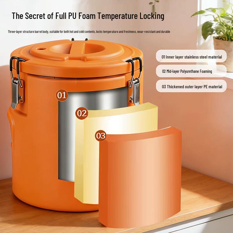 FATTBAO Stainless Steel Insulated Food and Beverage Bucket
