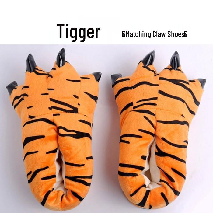 Claw Shoes: Unisex Autumn/Winter Cozy Velvet Slippers with Wrap Heel In Various Colors, Available In Large Sizes