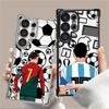 Case for Samsung Galaxy S25 S23 S24 S25Edge S21 Plus S22 Ultra S20 FE Phone Cover Soccer Football Number