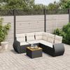 VidaXL Garden Lounge Set with Cushions 6 Pcs, Patio Sofas, Patio Furniture Set, Outdoor Furniture, Black 3257330
