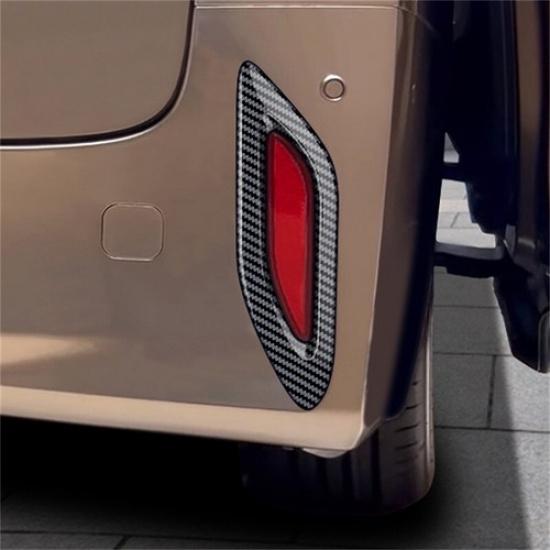 Carbon Fiber Rear Fog Light Lamp Cover Trim For Toyota Alphard Vellfire 2023 24