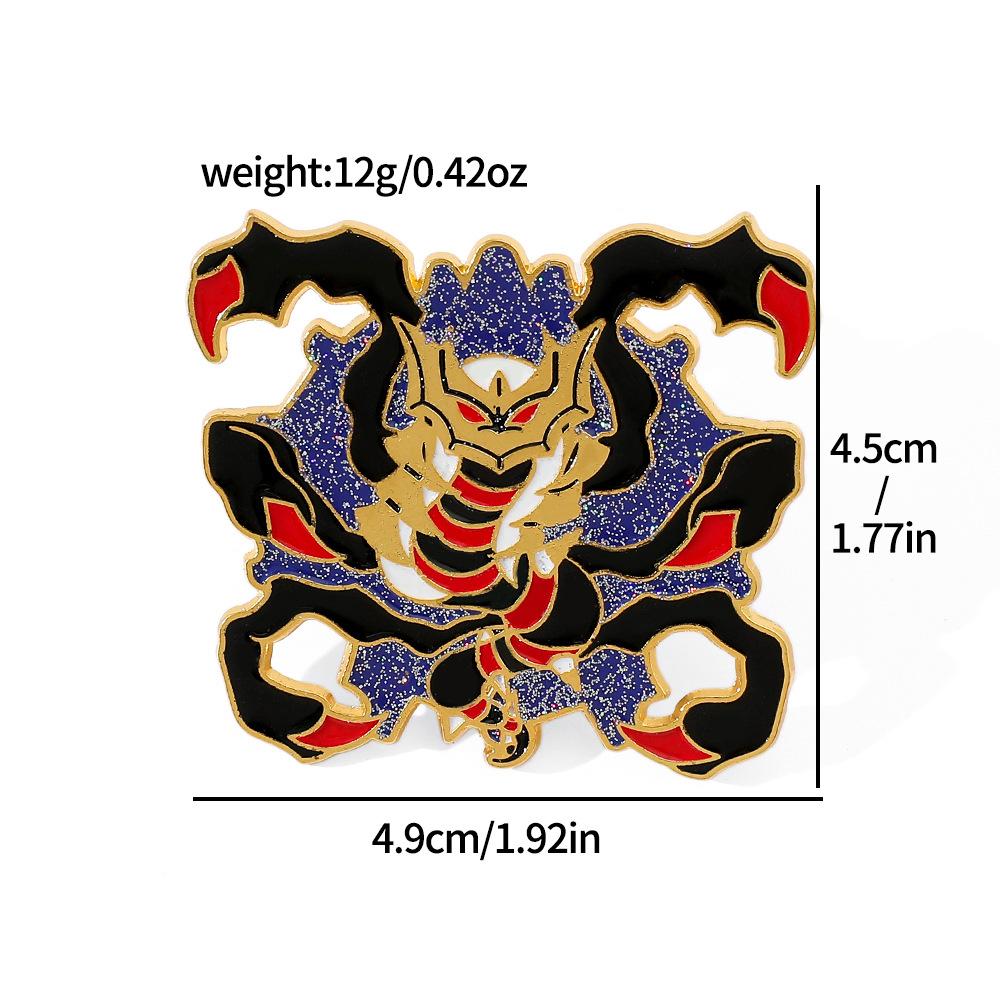 Креативная личность Хэллоуин ужасы форма скорпиона металлическая значок мультяшный сплав капля масла брошь булавка