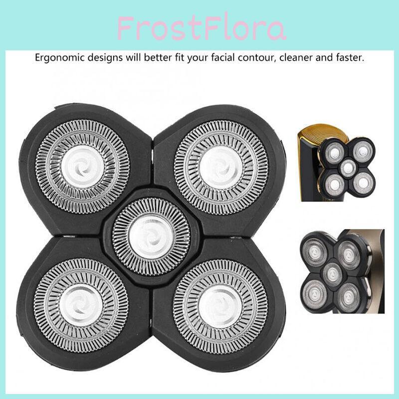 Intelligent Floating Shaver Head With 5 Blades Detachable And Washable Shaving Razor Replacement