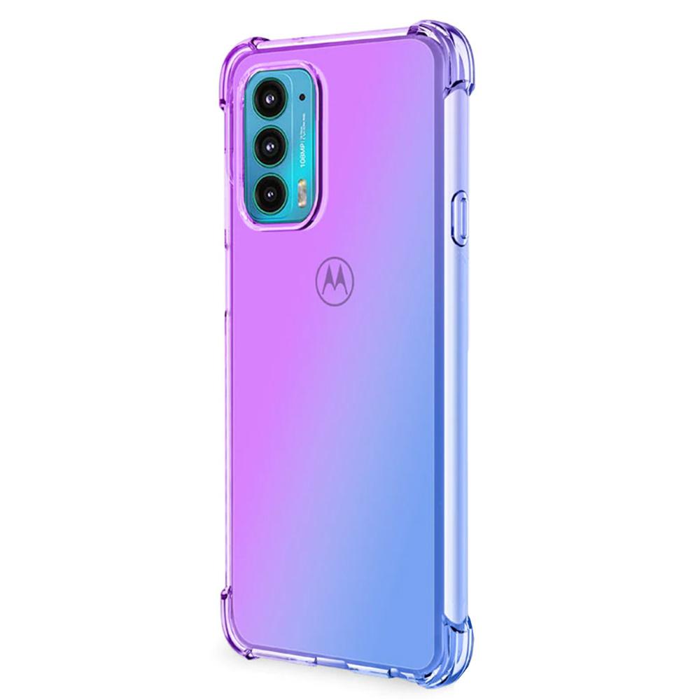 Gradient Dropproof Case for Motorola Moto Edge 30, Purple/Blue