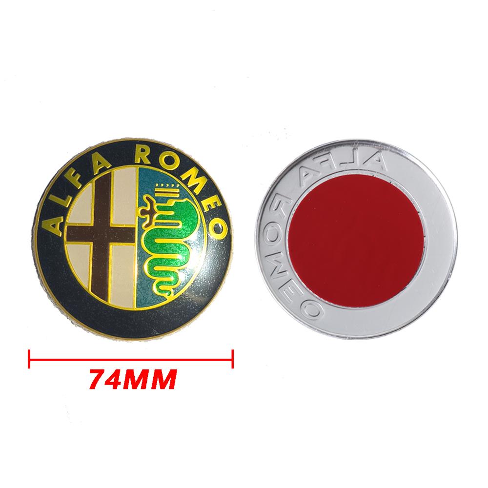 74MM Car Front Rear Emblem Trunk Badge Sticker Replace Accessories For Alfa Romeo Logo Giulia 159 147 156 Stelvio Giulietta Mito
