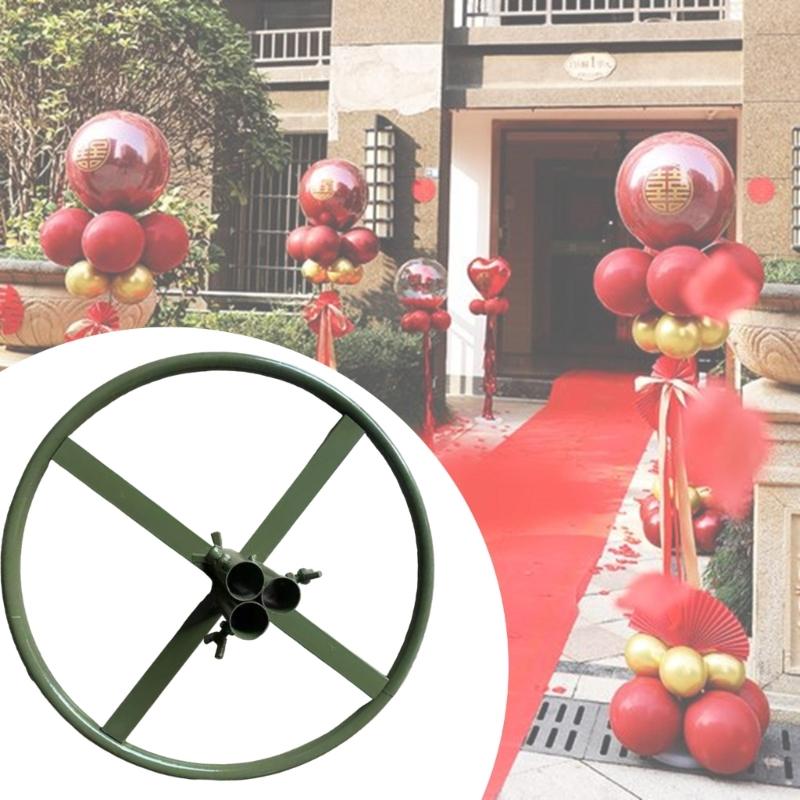 Iron Flower Poles Holder Flower Display Base with 3 Hole For Floor Standing Display Wedding Event Flower Arrangement