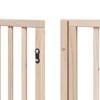 9 Piece Foldable Dog Gate with Door 450 cm Poplar Wood