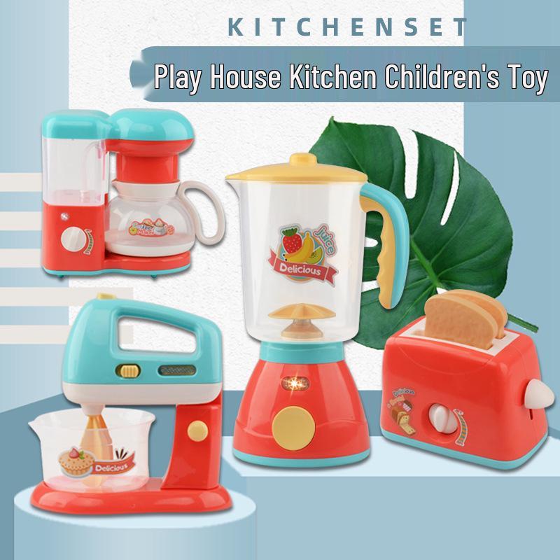 

Kids Educational Appliance Play Set: Juicer, Blender, Bread Maker with Sound & Light