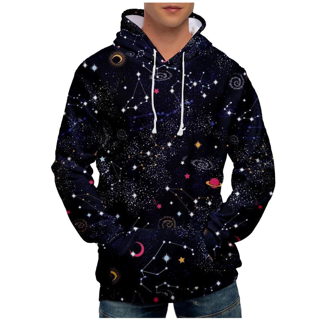 Motetrykk Løs Langermet hettegenser for menn og kvinner