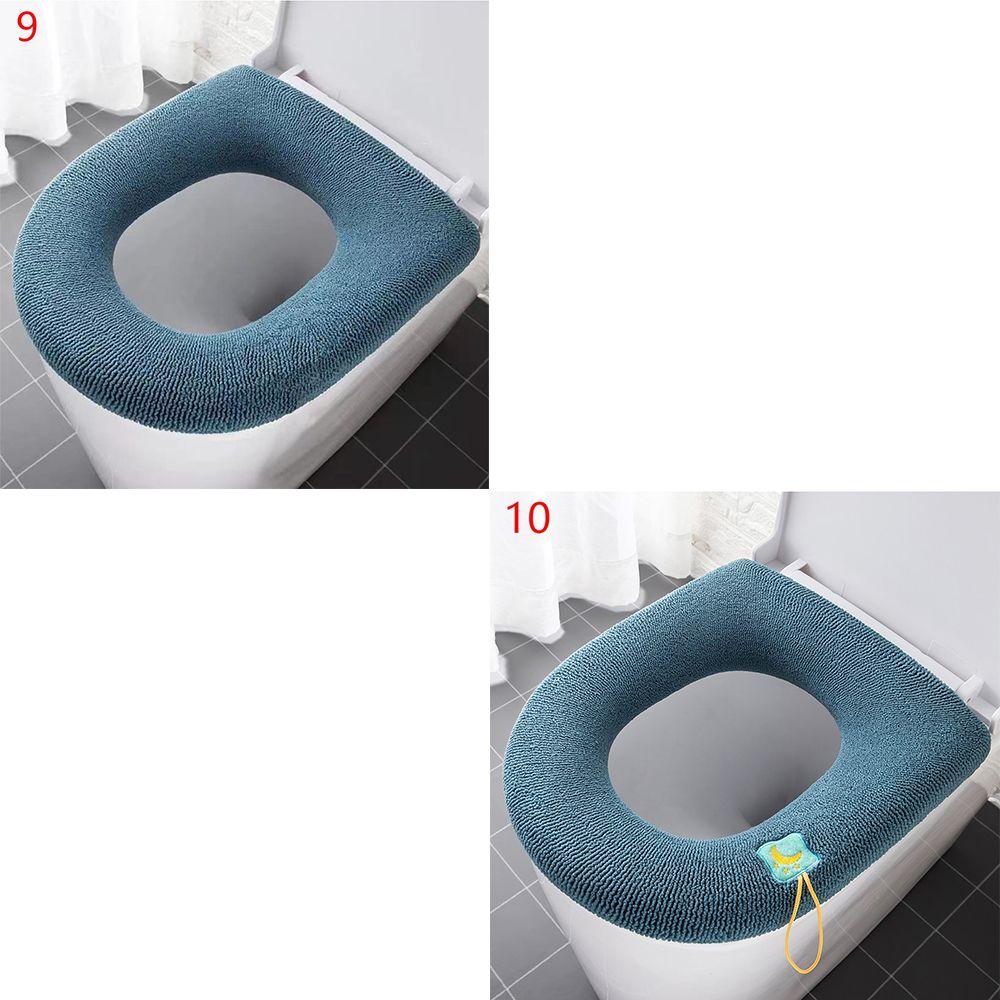 Bathroom Accessories Warmer with Handle Toilet Seat Cover Cushion Closestool Mat Pad