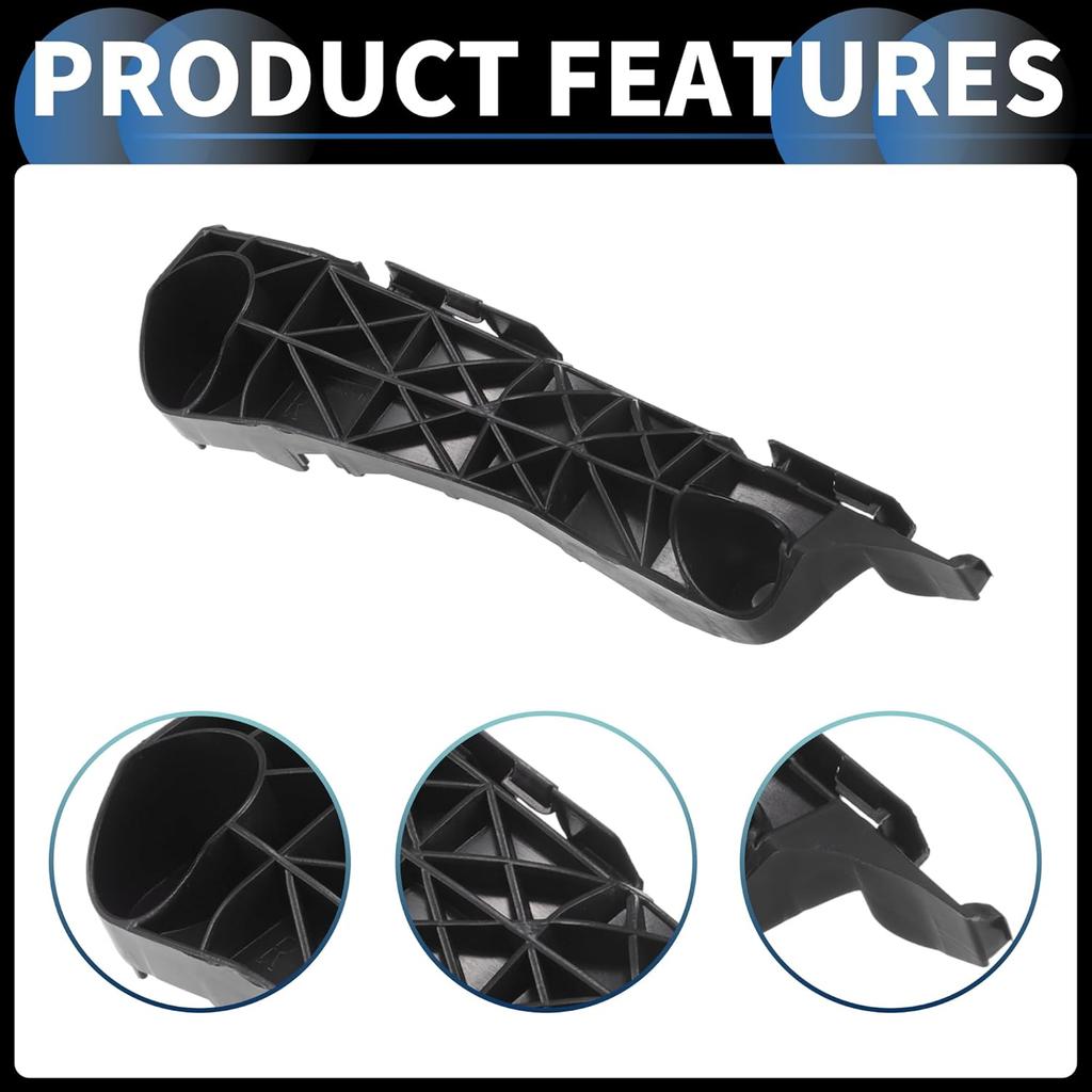 Bumper Support Bracket, Right Side Front Bumper Retainer Bracket Hold Mount No.525350R020 for Toyota RAV4 2006-2012 ABS Plastic Black, 1 Pc