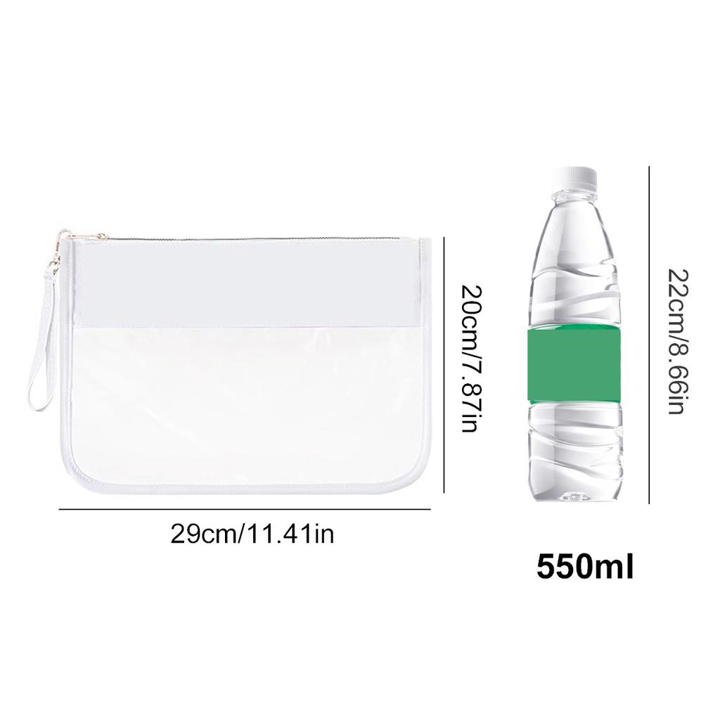 1/2pz Borsa per Trucco Impermeabile e Trasparente, Borsa Piatta da Viaggio in PVC per Conservare il Trucco Contenitore per Trucco