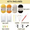 3 Kits de Crochet - 3 Kits de Crochet Pour Débutants/Experts - Lapin, Poussin, Abeille Pour Adultes Débutants, Comprend Suffisamment de Fil, Crochet Hoo
