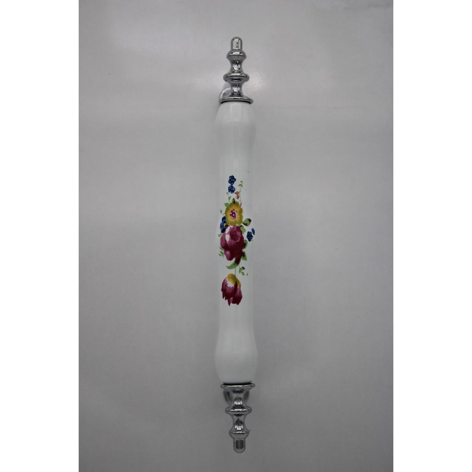 

eyma 128 мм 103 хромированная оригинальная фарфоровая мебельная ручка с цветочным узором