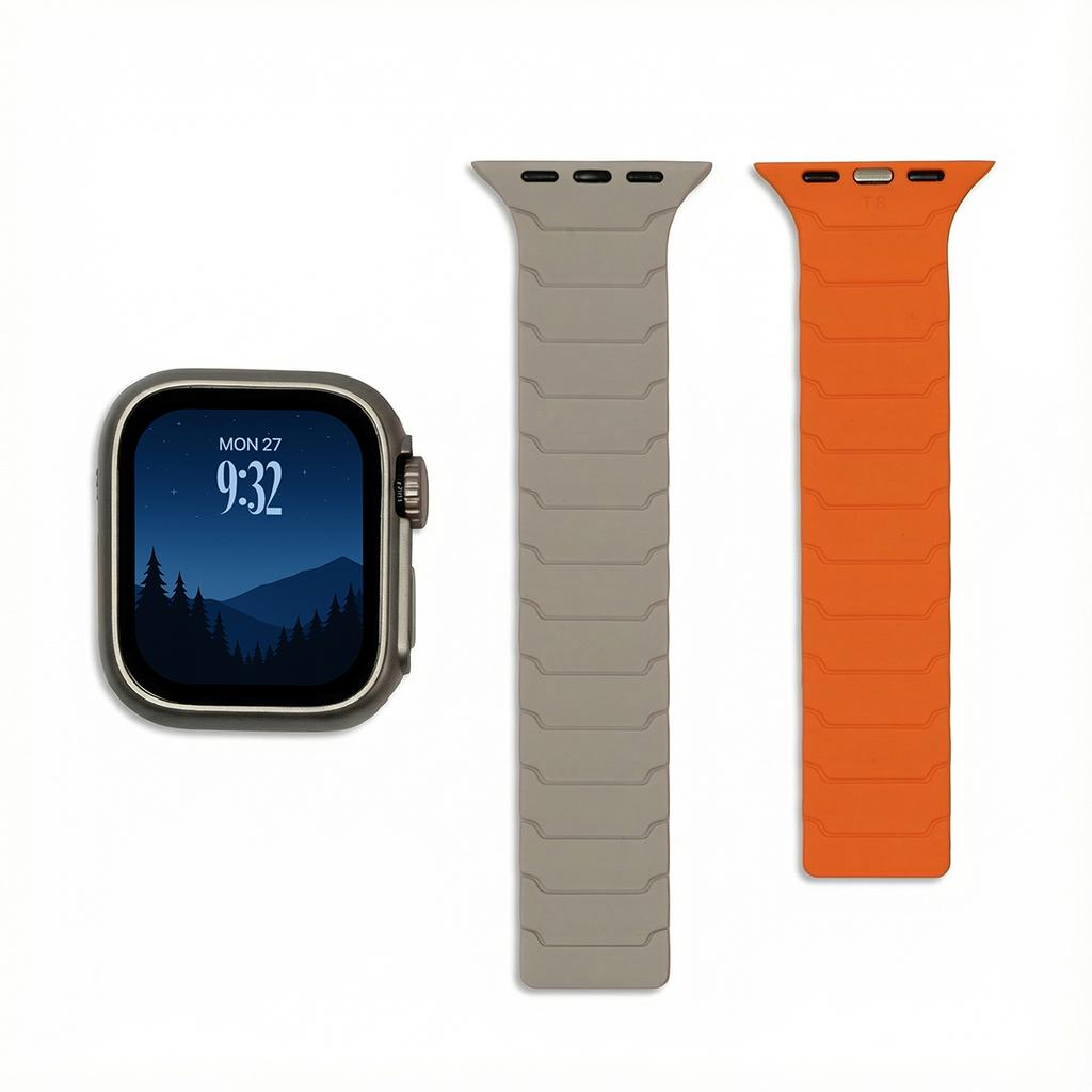 Fodral+Armband För Apple Watch Band 45mm 44 41 42 40mm Silikonarmband för Iwatch Serie 3 4 5 6 Se 7 8 9 10 Byt till Ultra Case