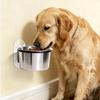1 Stück Wandmontierte Hundeschüssel Faltbar Edelstahl Erhöhte Hundefutter- und Wassernäpfe Verstellbare Höhe Wandmontiert Katze Futter