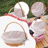 Picnic Basket Container with Handles Decorative Egg Hamper for Vegetables Sandwiches