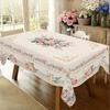 Flower Printed Polyester Tablecloth Country Rooster Washable Rectangle Tablecloth Stain Resistant Waterproof Round Table Cloth
