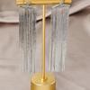 Ladies' fashionable tassel unique high-end earrings suitable for daily wear, gatherings, and holiday gifts
