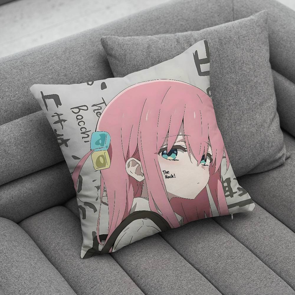 BBocchi The Rock Pillow Case For Home Bedroom Car Office Decoration Living Room Sofa Cushion Cover Suitable