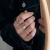 Design Geometric Stunning Silver Ring For Women Adjustable 925 Sterling Silver Jewelry