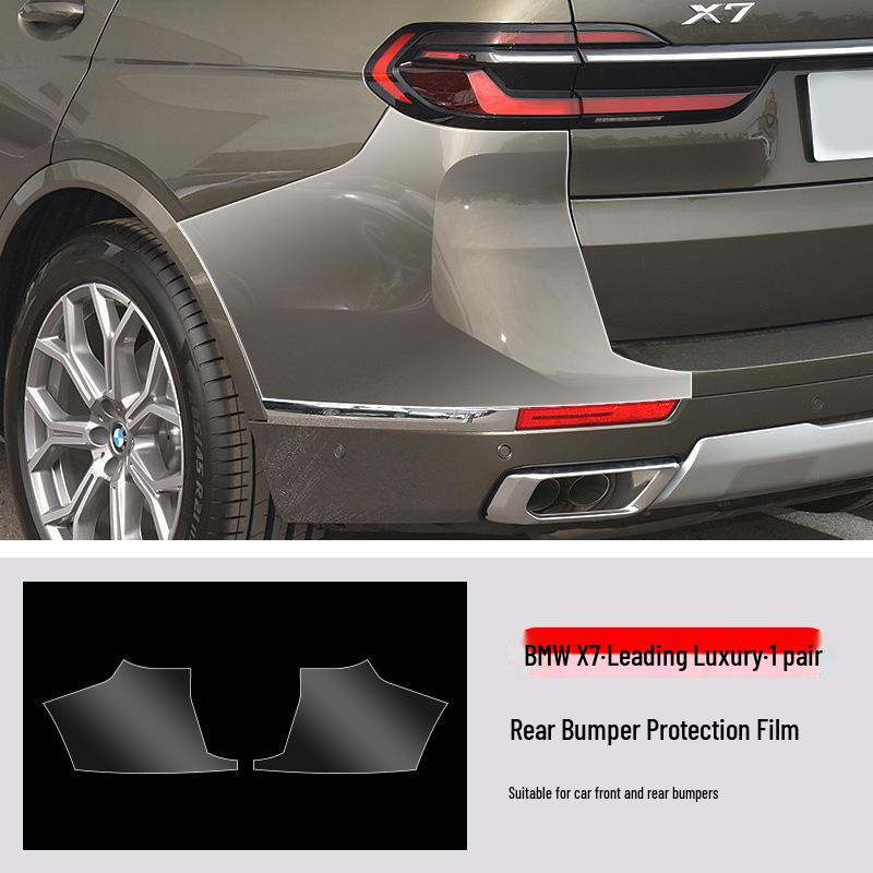 Vorgeschnittene durchsichtige TPU-Schutzfolie für vordere und hintere Stoßfänger - Passend für 23 BMW 7er Modelle