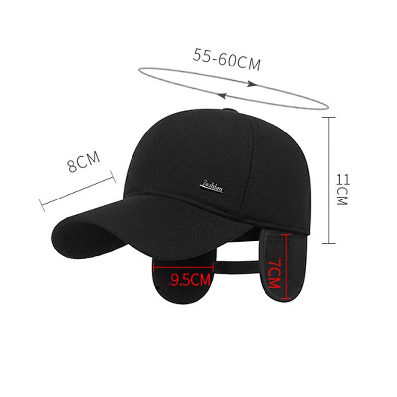 Mittelalterliche Kappe Herren Herbst Winter Ohrenschutz Warme Mütze für ältere Menschen Outdoor Vater Kälteschutz Baseballkappe