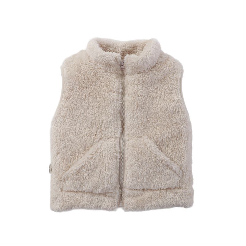 1-5 Years Kids Warm Fleece Vest Sleeveless Button Top