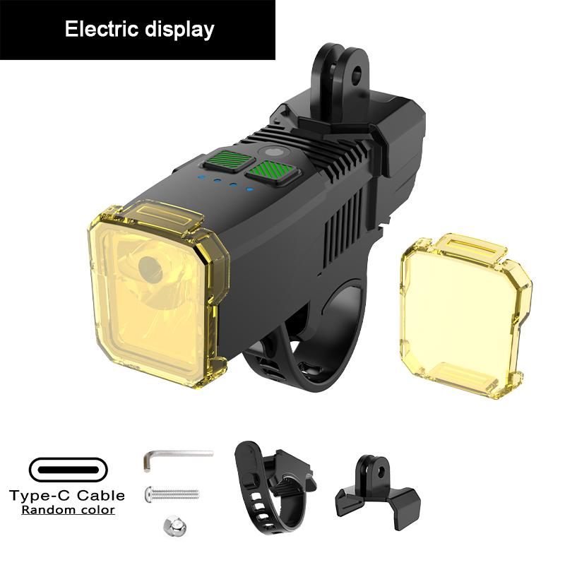 Rechargeable Bike Front Light Intelligent Sensing MTB Road Bicycle Headlight Wireless Remote Control Cycling Fog Light with Horn