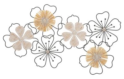 Iron and Wood Wall Panel Itis 75X3.5X42 Cm