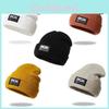 Crossborder Knitted Cap With Letter Embroidery Windproof Insulated Winter Hat For Men And Women