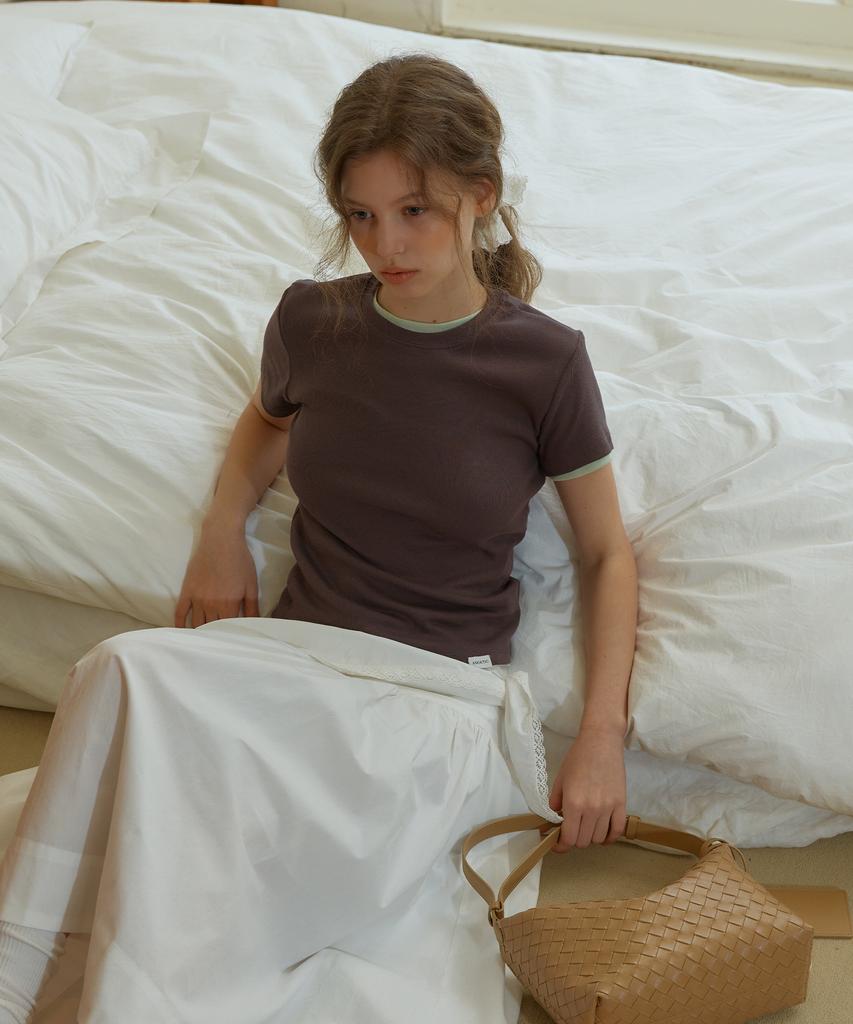 ANOETIC Anc Essential Round T-Shirt_Brown