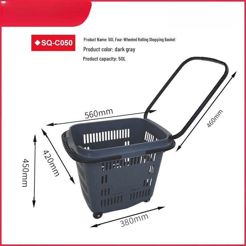 Jun Ding Ying 50L Wheeled Shopping Basket