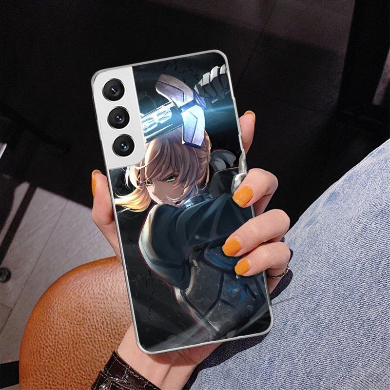 Fate Zero Stay Night Saber Phone Case For Samsung Galaxy S24 S25 Edge S26 Ultra S23 S22 S21 Plus S20 FE + Personalized Print Cov