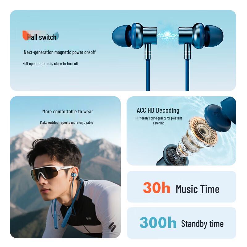 Newsmy C65 Neckband Sports Bluetooth Earphones
