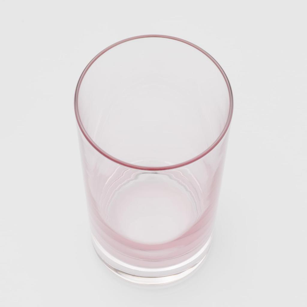 Otsuka Glass "Pinsale" Tumbler, Glass Cup, Approx. 250ml, Pink, Made in Japan, 6224-722-4-1P